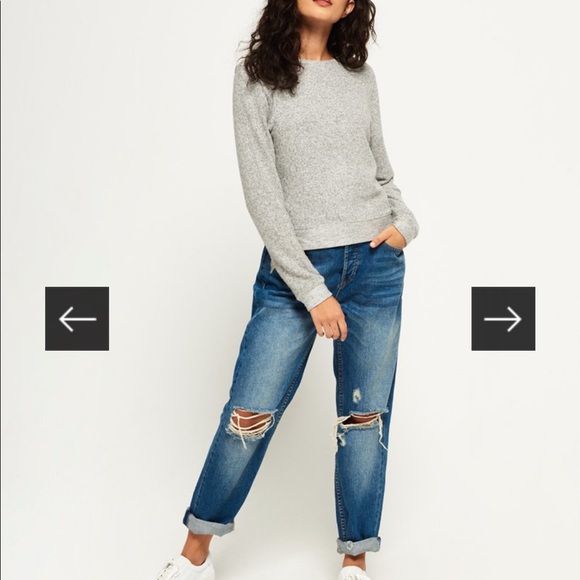 SuperDry Super Soft Crew Jumper in Fargo Grey Marble NWT — Large - Picture 7 of 8